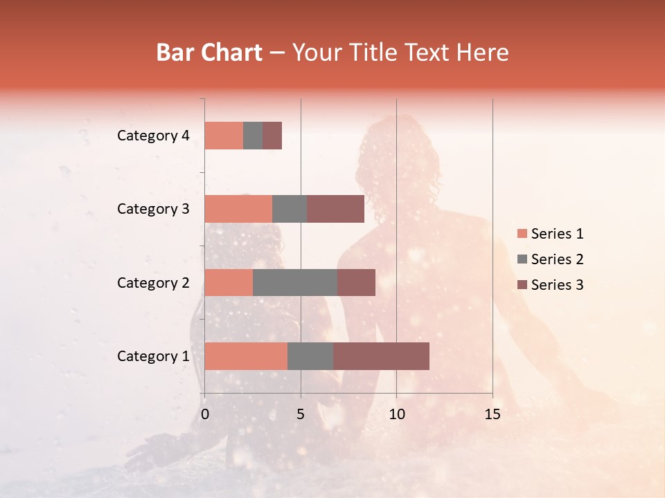 Two People Sitting On A Surfboard In The Water PowerPoint Template