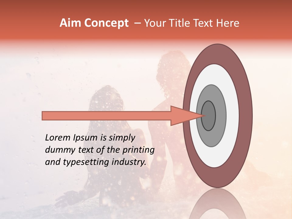 Two People Sitting On A Surfboard In The Water PowerPoint Template