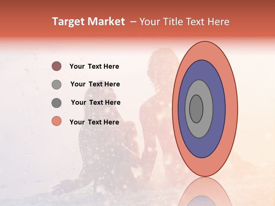 Two People Sitting On A Surfboard In The Water PowerPoint Template