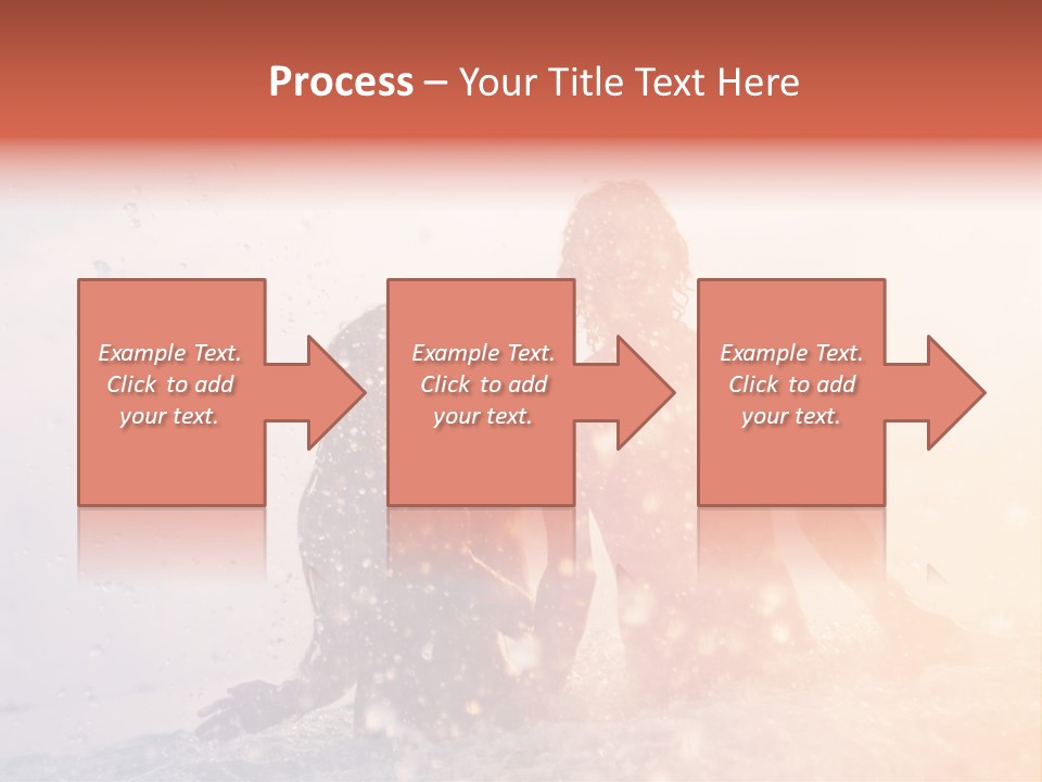 Two People Sitting On A Surfboard In The Water PowerPoint Template