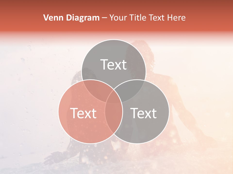 Two People Sitting On A Surfboard In The Water PowerPoint Template