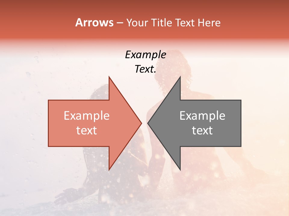 Two People Sitting On A Surfboard In The Water PowerPoint Template