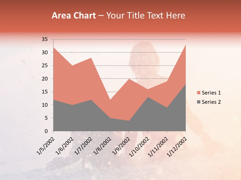 Two People Sitting On A Surfboard In The Water PowerPoint Template