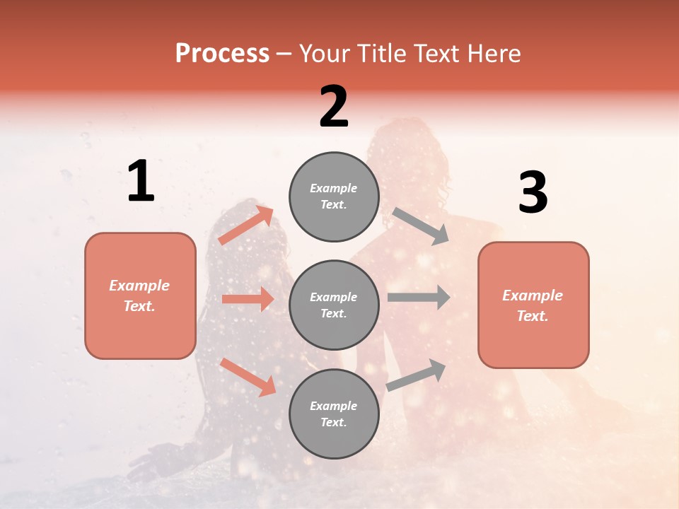 Two People Sitting On A Surfboard In The Water PowerPoint Template