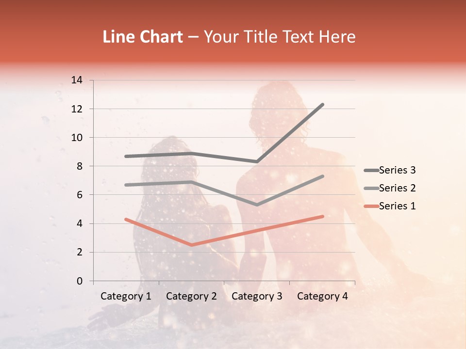 Two People Sitting On A Surfboard In The Water PowerPoint Template