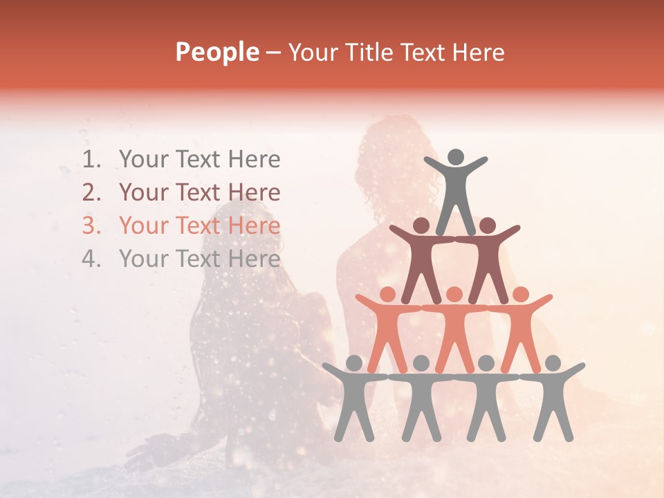 Two People Sitting On A Surfboard In The Water PowerPoint Template