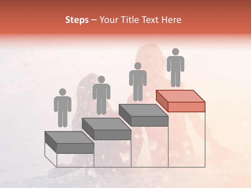 Two People Sitting On A Surfboard In The Water PowerPoint Template