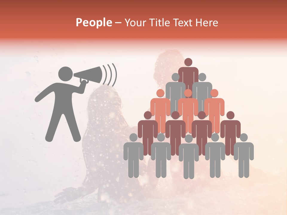 Two People Sitting On A Surfboard In The Water PowerPoint Template