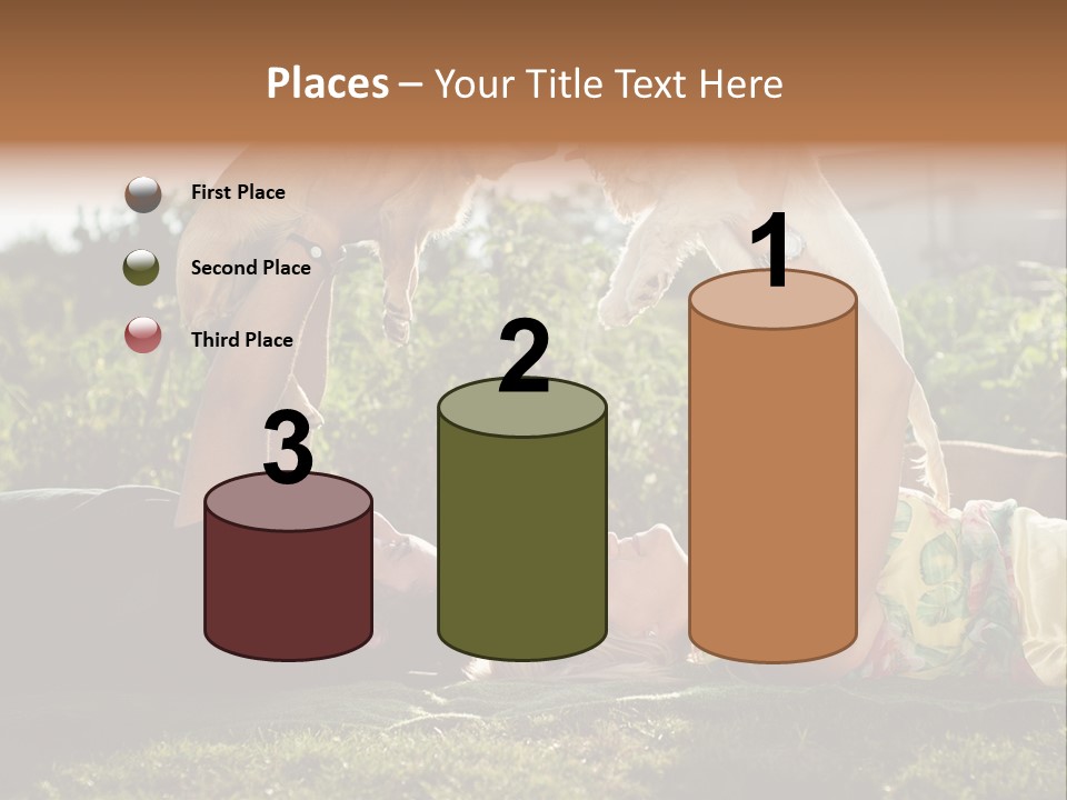 A Person Laying On The Ground With A Dog PowerPoint Template