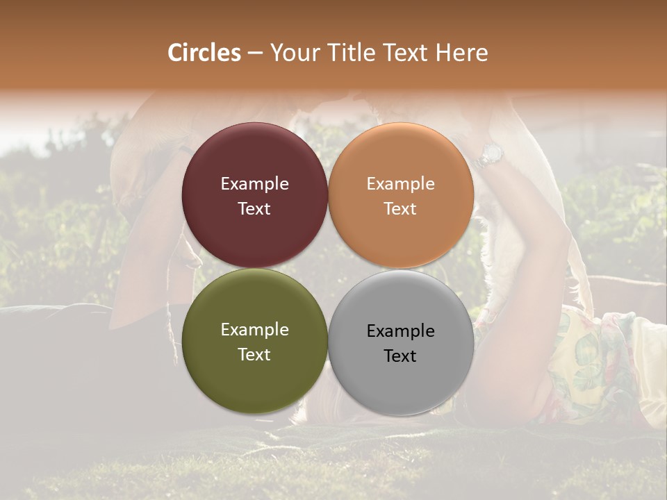 A Person Laying On The Ground With A Dog PowerPoint Template