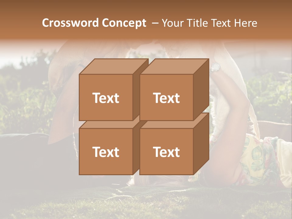 A Person Laying On The Ground With A Dog PowerPoint Template