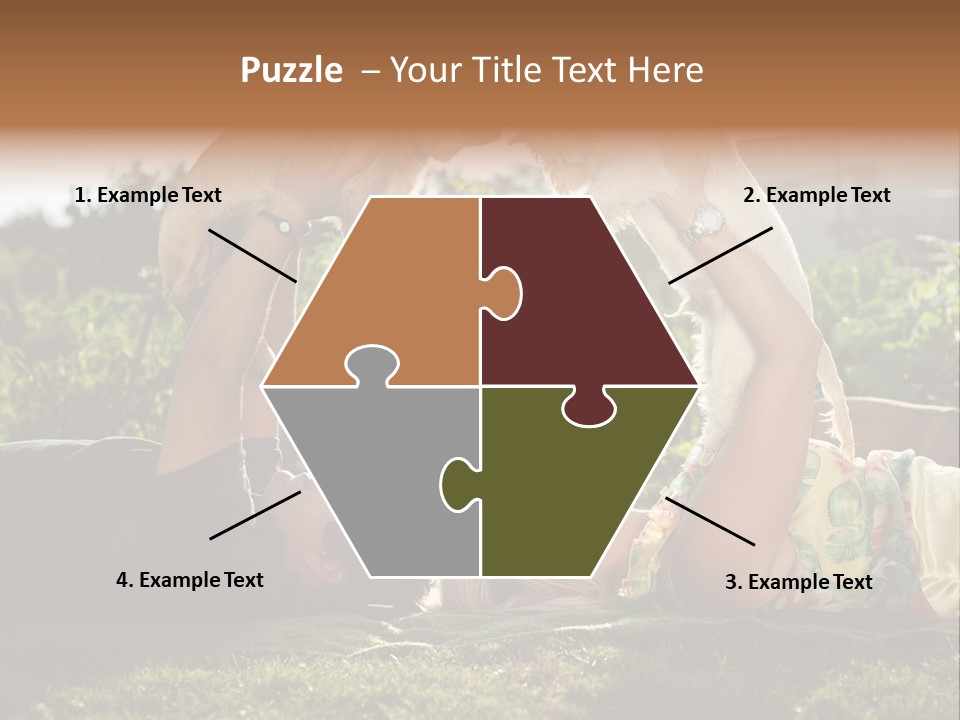 A Person Laying On The Ground With A Dog PowerPoint Template