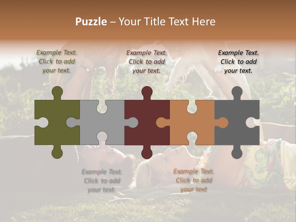 A Person Laying On The Ground With A Dog PowerPoint Template