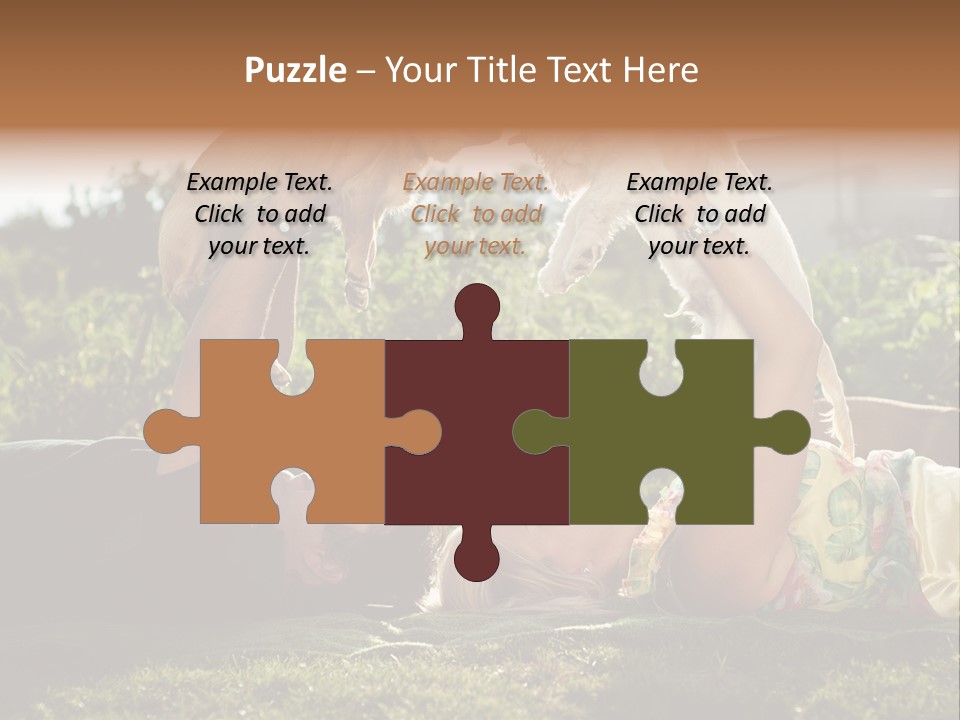 A Person Laying On The Ground With A Dog PowerPoint Template