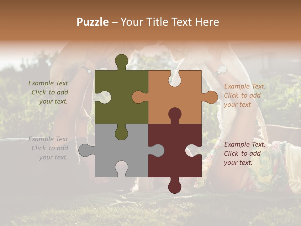 A Person Laying On The Ground With A Dog PowerPoint Template