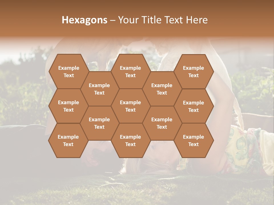 A Person Laying On The Ground With A Dog PowerPoint Template