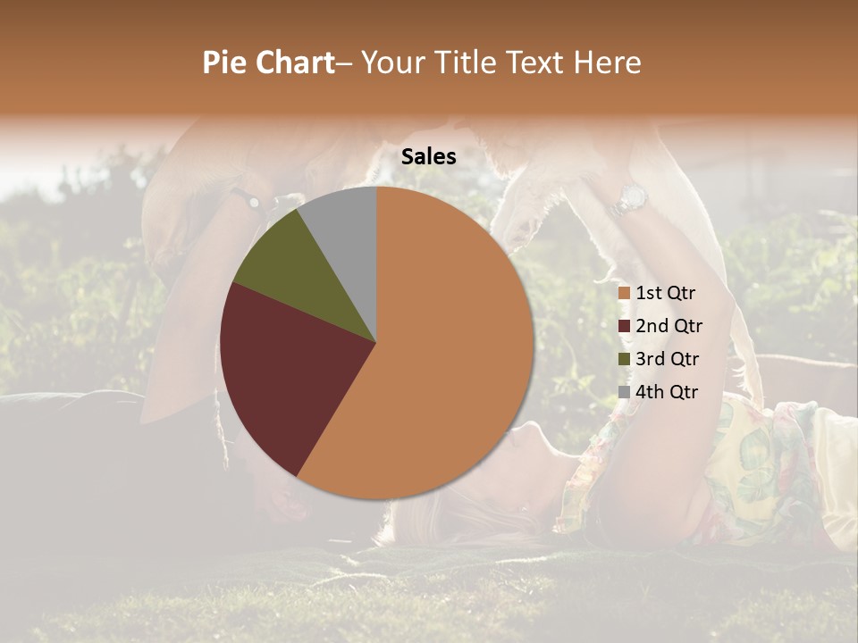 A Person Laying On The Ground With A Dog PowerPoint Template