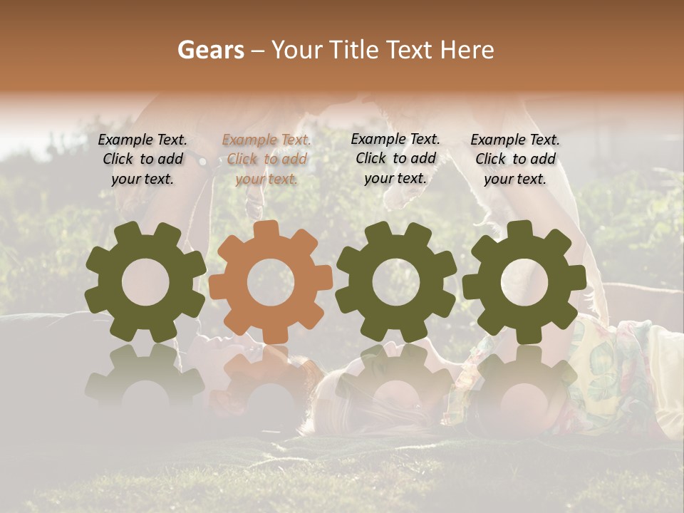 A Person Laying On The Ground With A Dog PowerPoint Template