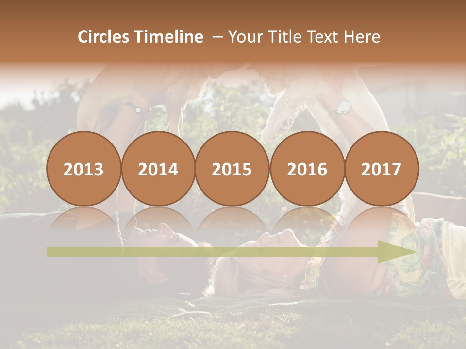 A Person Laying On The Ground With A Dog PowerPoint Template