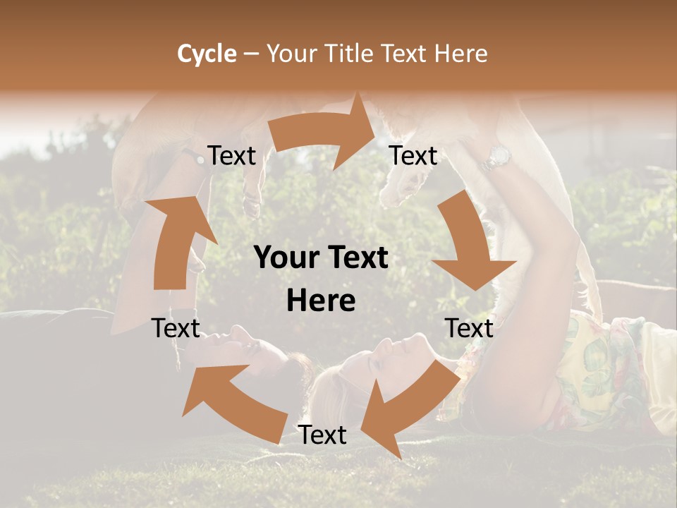 A Person Laying On The Ground With A Dog PowerPoint Template