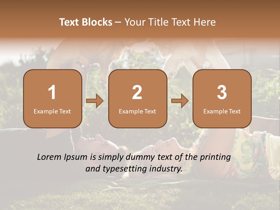 A Person Laying On The Ground With A Dog PowerPoint Template