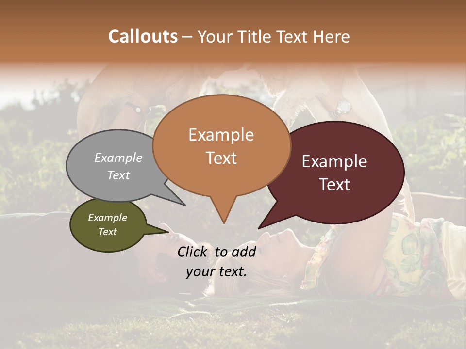 A Person Laying On The Ground With A Dog PowerPoint Template