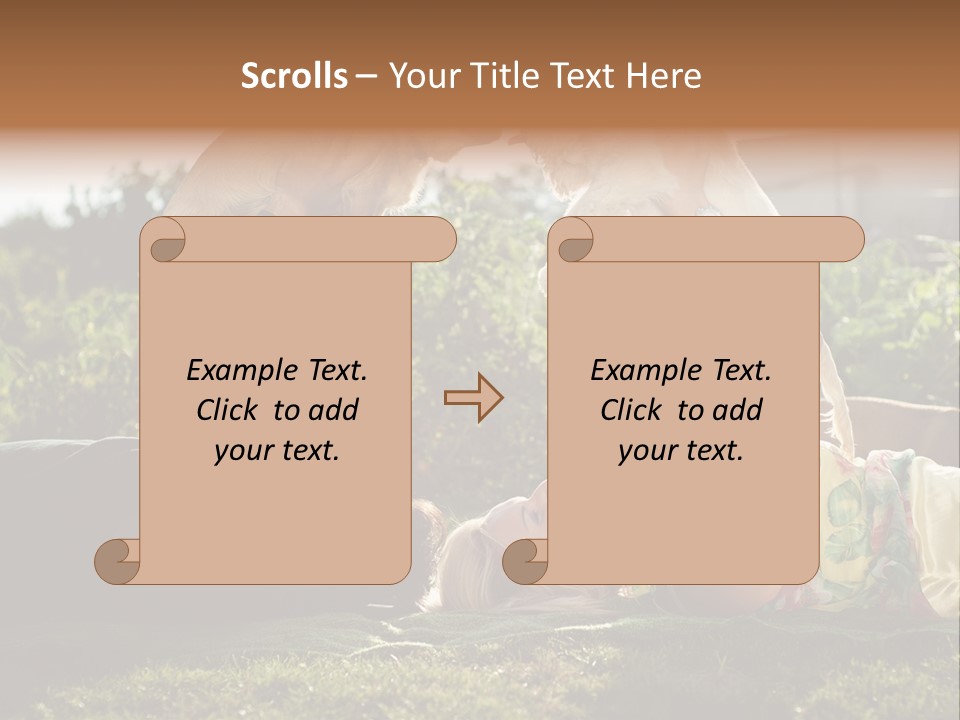 A Person Laying On The Ground With A Dog PowerPoint Template