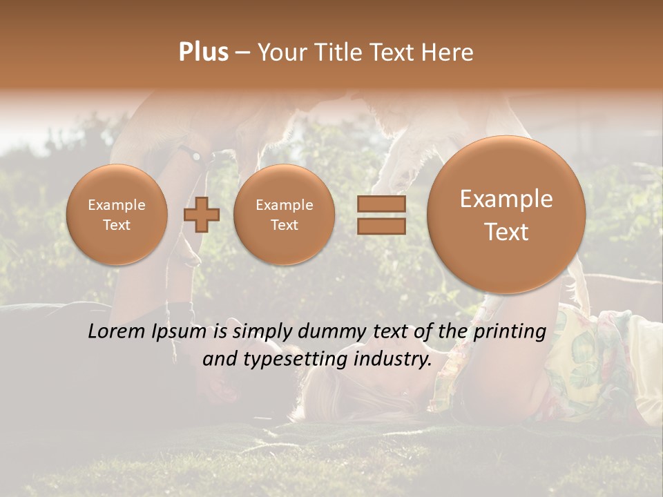 A Person Laying On The Ground With A Dog PowerPoint Template