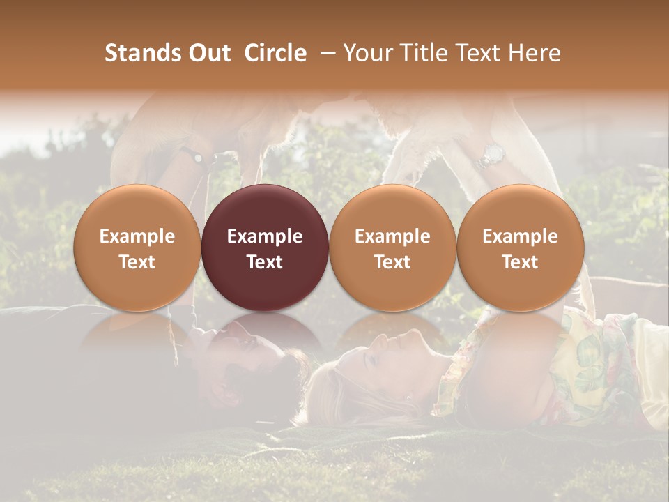 A Person Laying On The Ground With A Dog PowerPoint Template