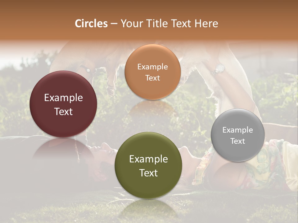 A Person Laying On The Ground With A Dog PowerPoint Template