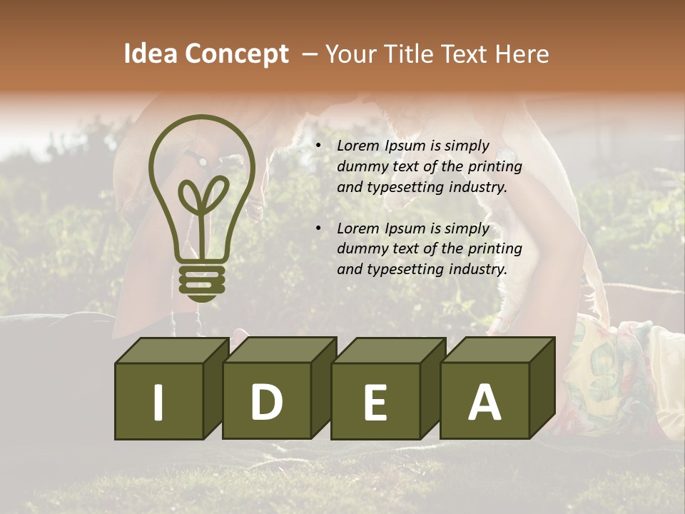 A Person Laying On The Ground With A Dog PowerPoint Template