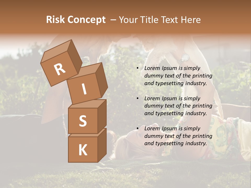 A Person Laying On The Ground With A Dog PowerPoint Template