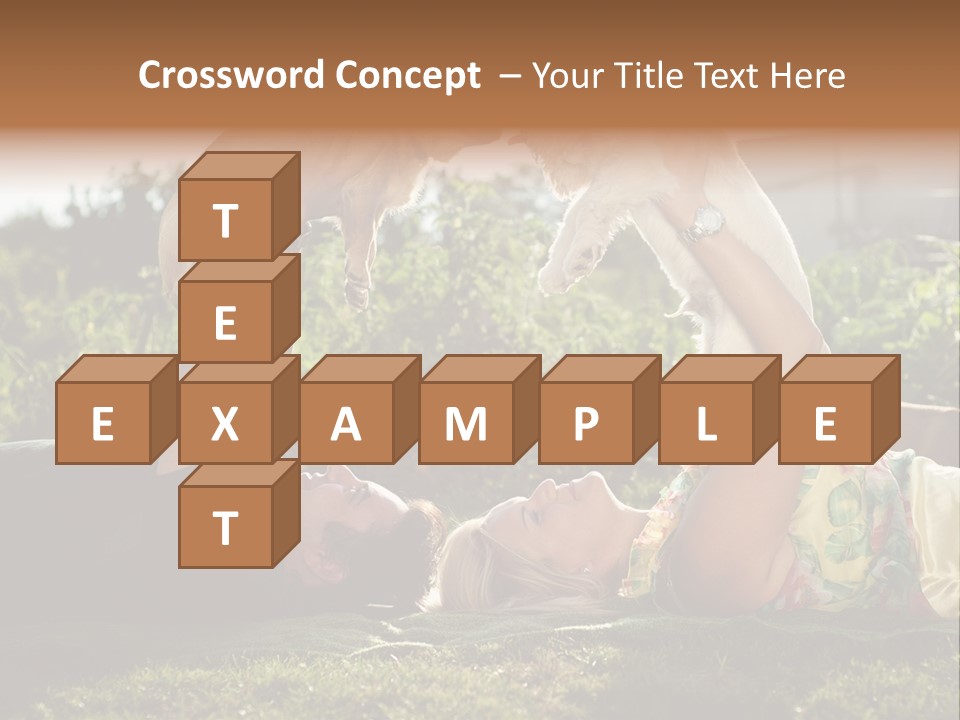 A Person Laying On The Ground With A Dog PowerPoint Template