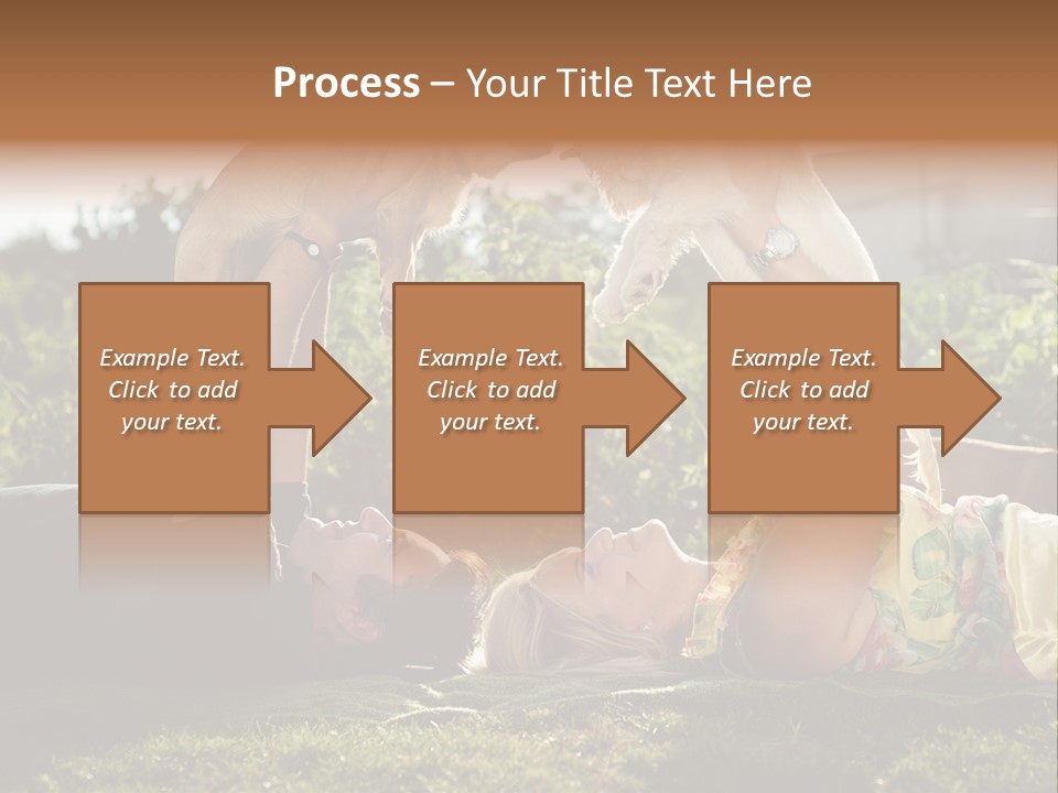 A Person Laying On The Ground With A Dog PowerPoint Template