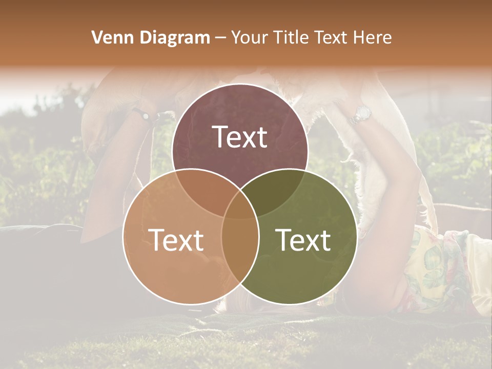 A Person Laying On The Ground With A Dog PowerPoint Template