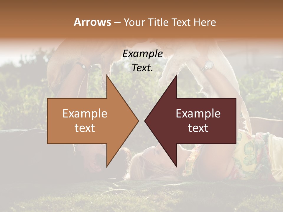 A Person Laying On The Ground With A Dog PowerPoint Template