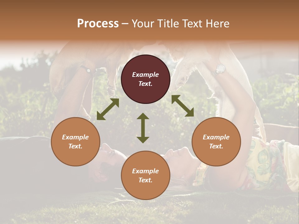 A Person Laying On The Ground With A Dog PowerPoint Template