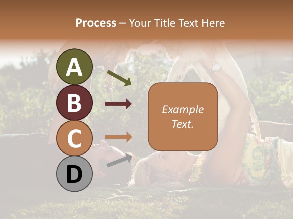 A Person Laying On The Ground With A Dog PowerPoint Template