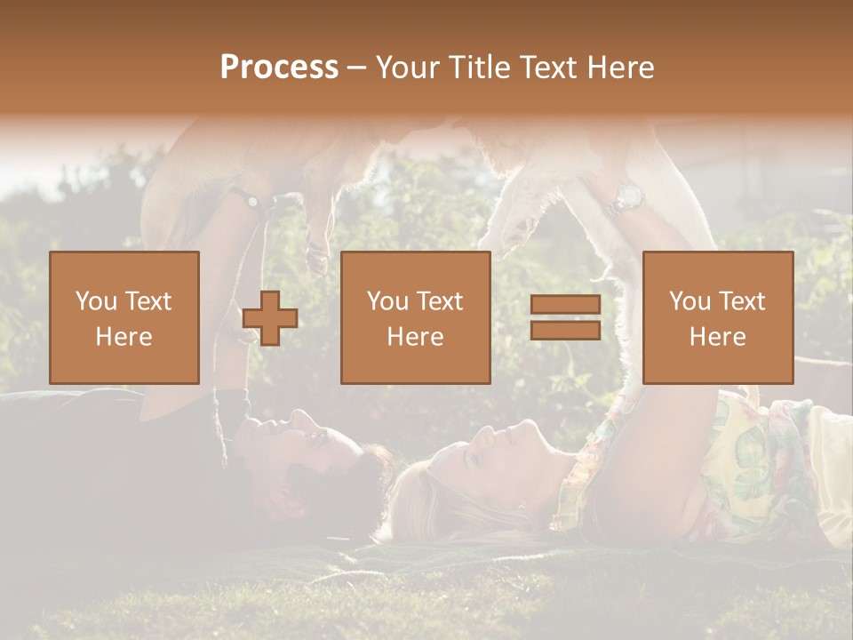 A Person Laying On The Ground With A Dog PowerPoint Template