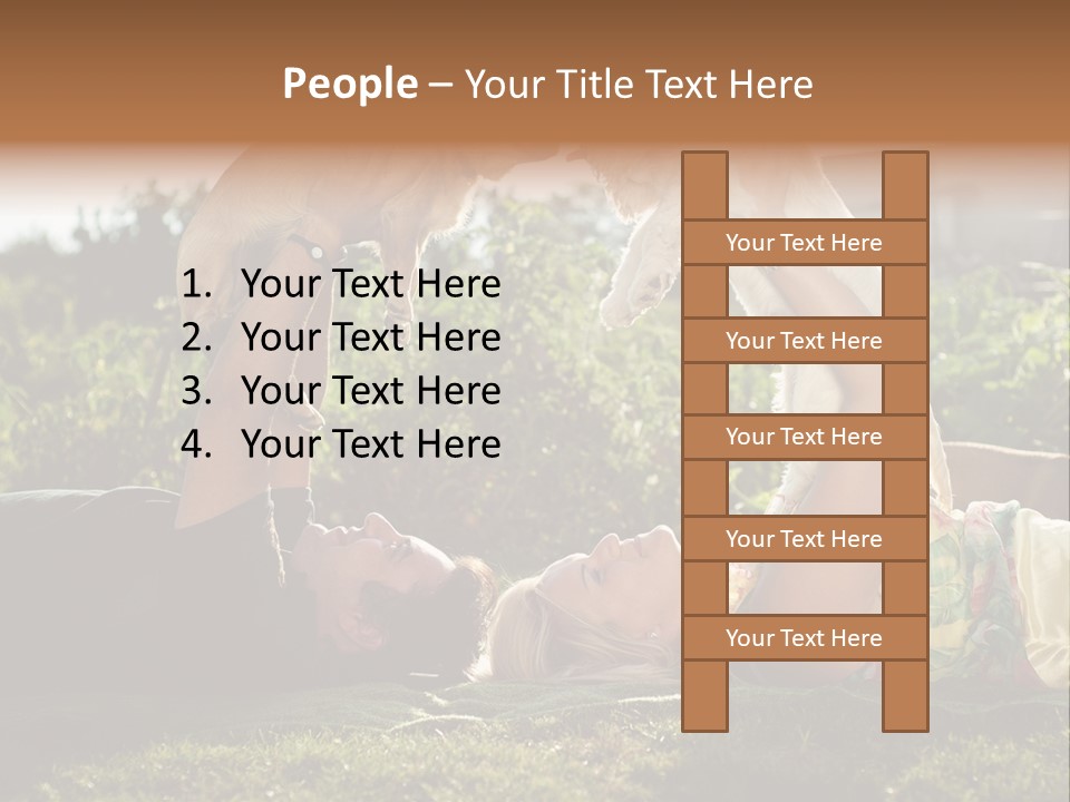 A Person Laying On The Ground With A Dog PowerPoint Template