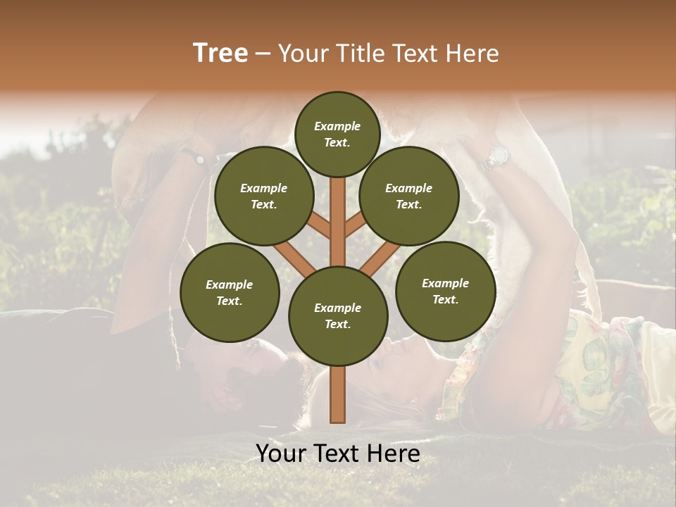 A Person Laying On The Ground With A Dog PowerPoint Template