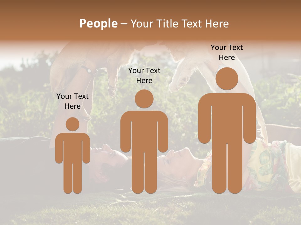 A Person Laying On The Ground With A Dog PowerPoint Template