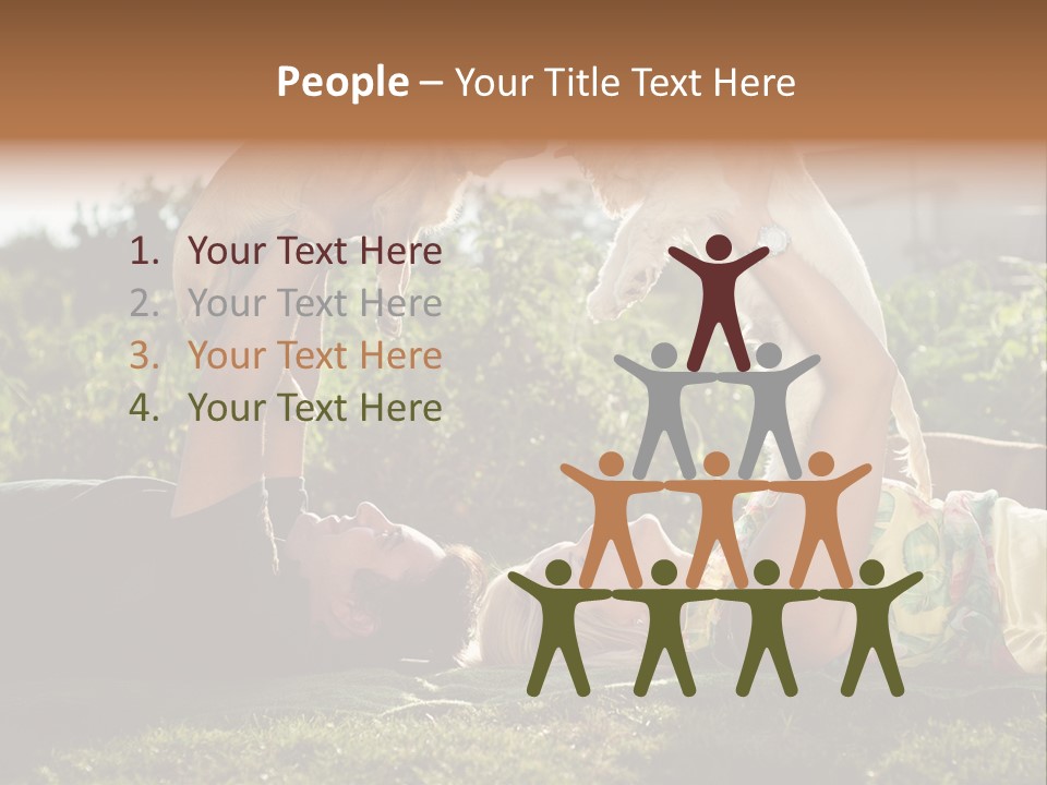 A Person Laying On The Ground With A Dog PowerPoint Template