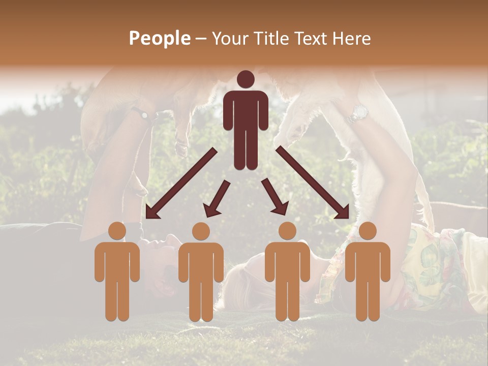 A Person Laying On The Ground With A Dog PowerPoint Template