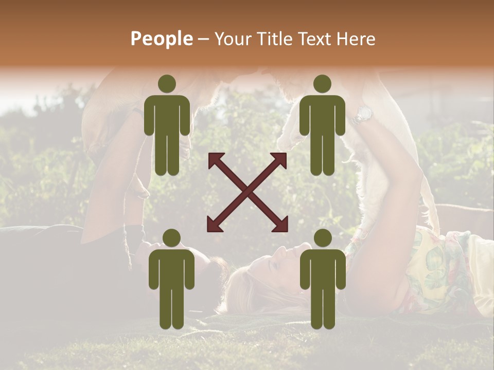 A Person Laying On The Ground With A Dog PowerPoint Template