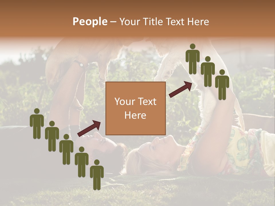 A Person Laying On The Ground With A Dog PowerPoint Template