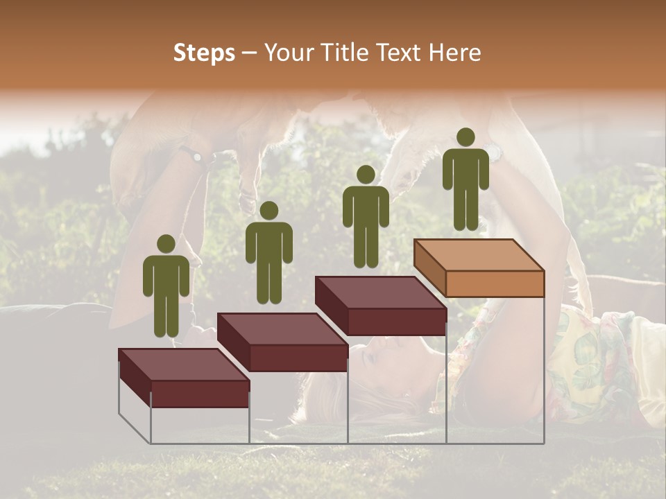 A Person Laying On The Ground With A Dog PowerPoint Template