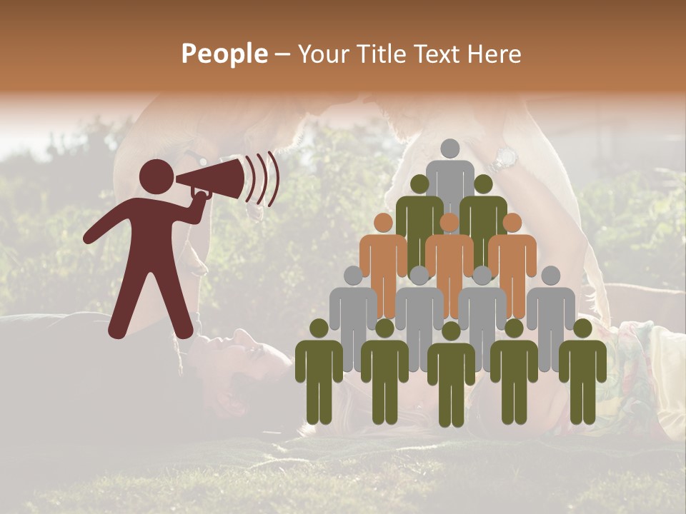 A Person Laying On The Ground With A Dog PowerPoint Template