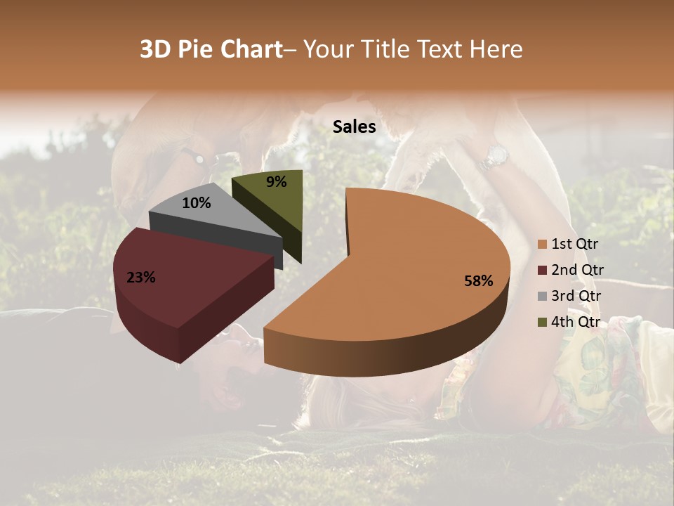 A Person Laying On The Ground With A Dog PowerPoint Template