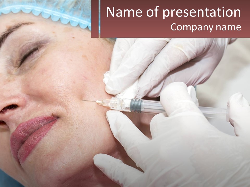 A Woman Getting A Botilage Injection From A Doctor PowerPoint Template